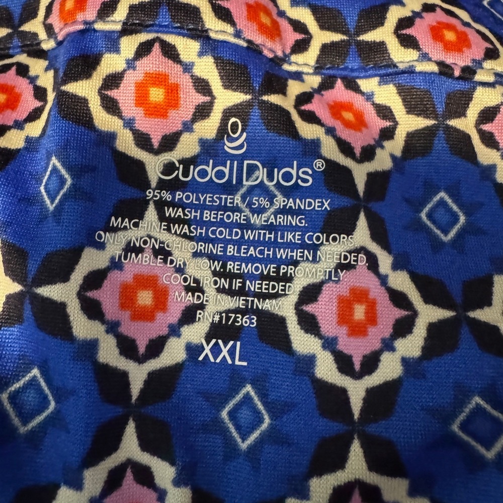 Cuddl Duds Cozy Tank Top Shorts Pajama Set 2pc Women's XXL 2XL Mauve Floral NEW - Picture 7 of 12